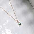 Radiant Rose Gold Elegance CZ 925 Sterling Silver Necklace