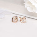 Radiant Rose Gold Glow CZ Rose Gold-Plated 925 Sterling Silver Earrings