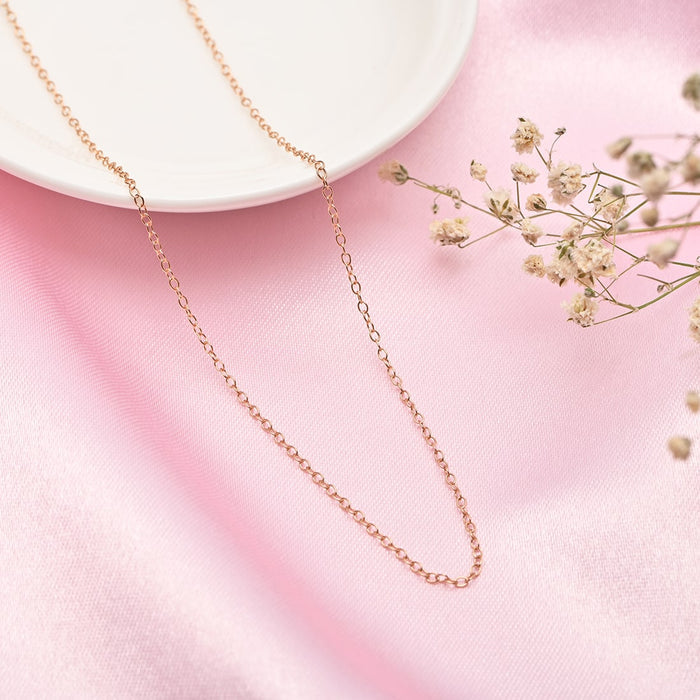 Radiant Rosegold Elegance 925 Sterling Silver Link Chain