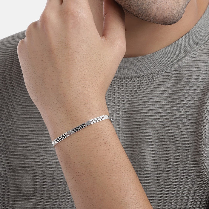 Radiant Shine 925 Sterling Silver Rhodium-Plated Bracelet For Men