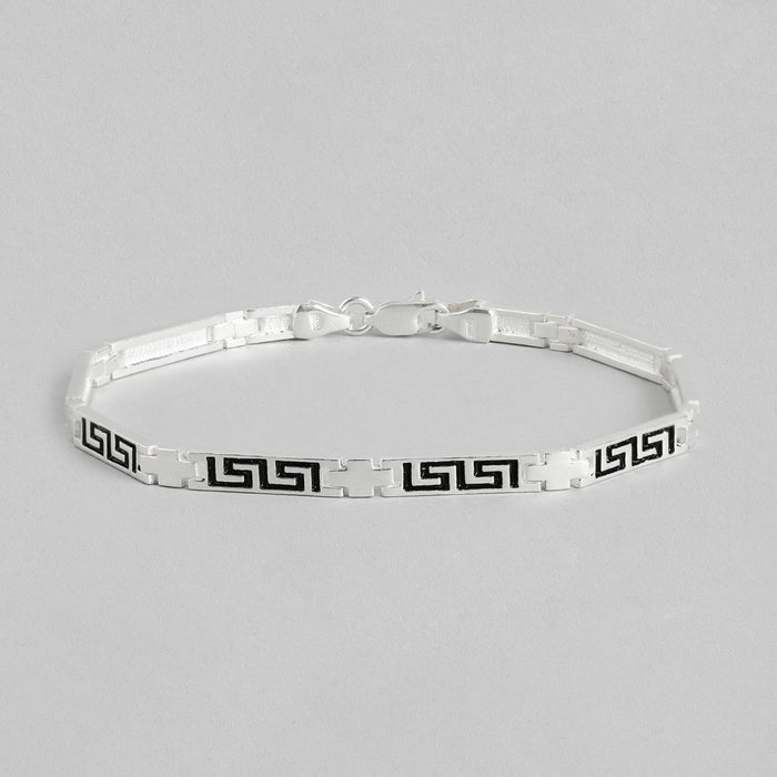 Radiant Shine 925 Sterling Silver Rhodium-Plated Bracelet For Men