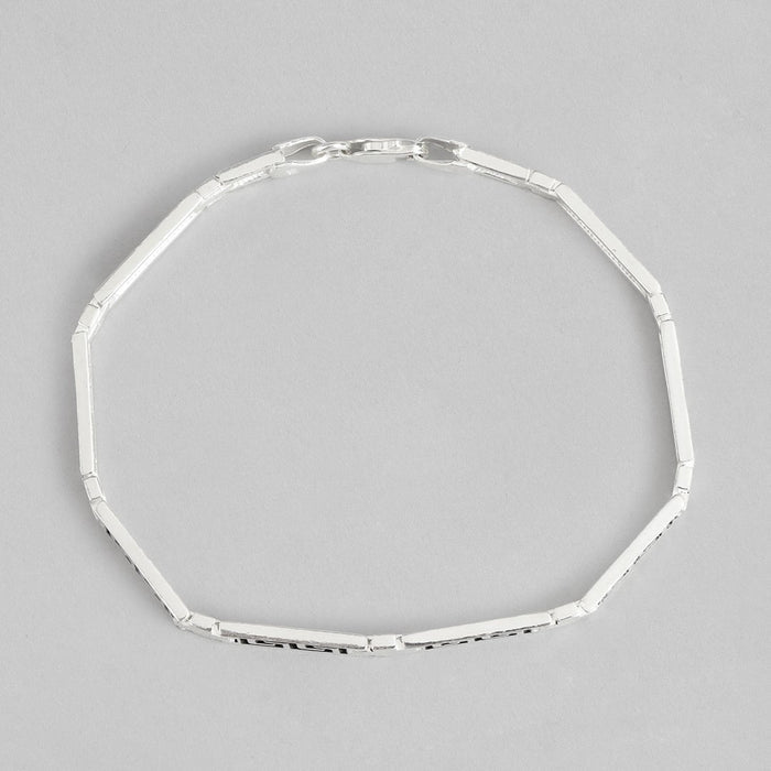 Radiant Shine 925 Sterling Silver Rhodium-Plated Bracelet For Men
