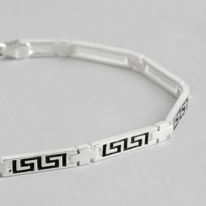Radiant Shine 925 Sterling Silver Rhodium-Plated Bracelet For Men
