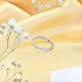 Radiant Sparkle 925 Sterling Silver Adjustable Ring with Cubic Zirconia (Adjustable)