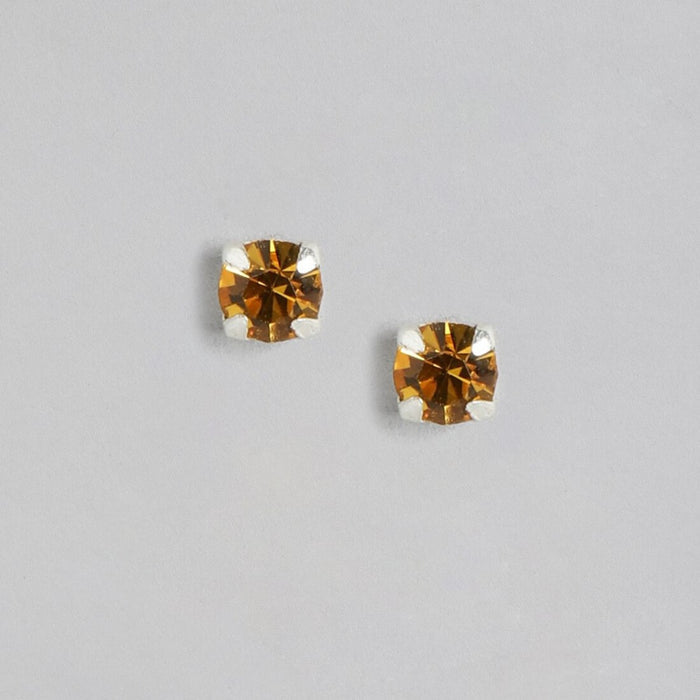 Radiant Sparkle Rhodium-Plated 925 Sterling Silver Stud Earrings
