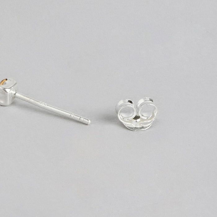 Radiant Sparkle Rhodium-Plated 925 Sterling Silver Stud Earrings
