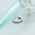 Radiant Splendor Rhodium-Plated 925 Sterling Silver Piercing Nosepin