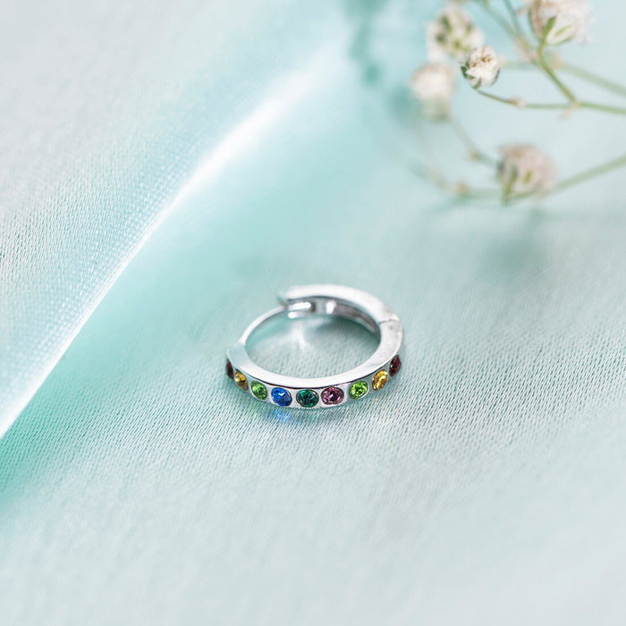 Radiant Splendor Rhodium-Plated 925 Sterling Silver Piercing Nosepin