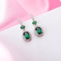 Radiant Stardrop Rhodium-Plated 925 Sterling Silver CZ Earrings