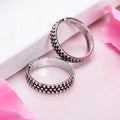 Radiant Steps Rhodium Plated 925 Silver Toe Rings (Adjustable)
