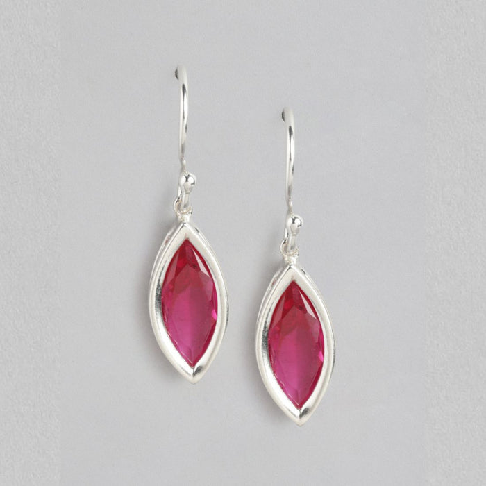 Radiant Teardrop Elegance Rhodium-Plated CZ 925 Sterling Silver Earrings