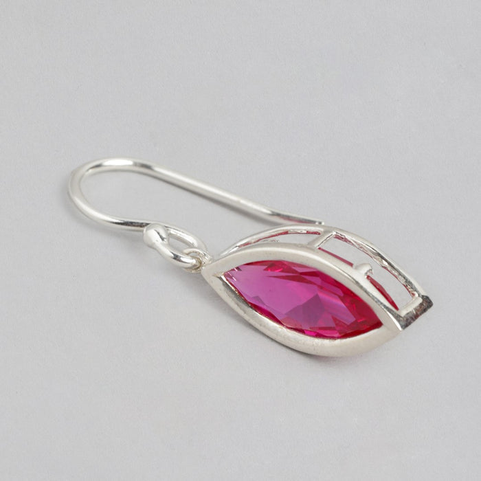 Radiant Teardrop Elegance Rhodium-Plated CZ 925 Sterling Silver Earrings