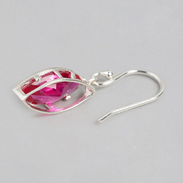 Radiant Teardrop Elegance Rhodium-Plated CZ 925 Sterling Silver Earrings