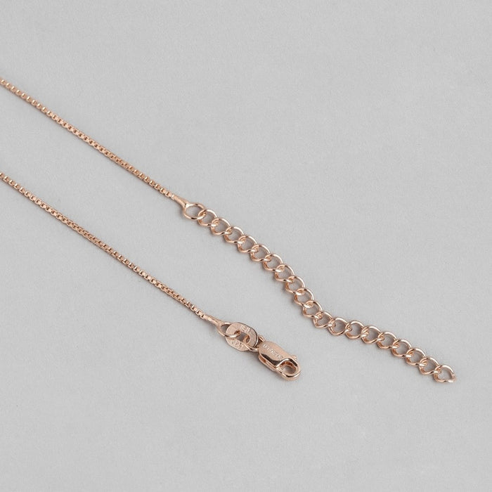 Radiant Triangle Blossom Rose Gold-Plated 925 Sterling Silver Pendant with Chain