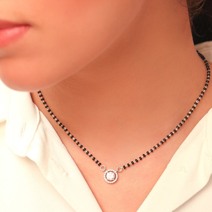Radiant Union 925 Sterling Silver Rhodium-Plated Mangalsutra