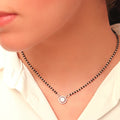 Radiant Union 925 Sterling Silver Rhodium-Plated Mangalsutra