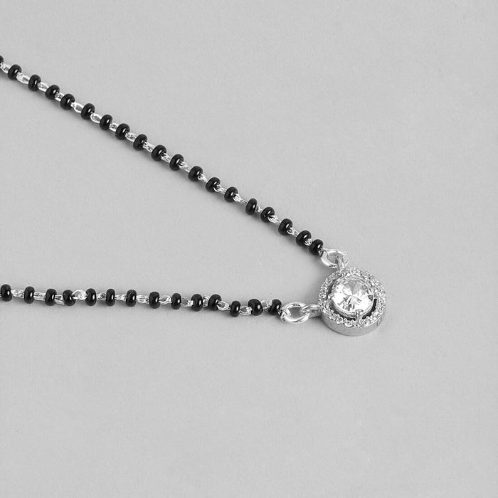 Radiant Union 925 Sterling Silver Rhodium-Plated Mangalsutra