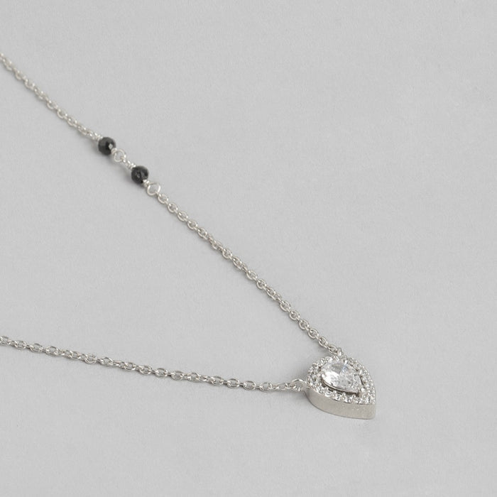 Radiant Vows CZ Rhodium Plated 925 Silver Mangalsutra