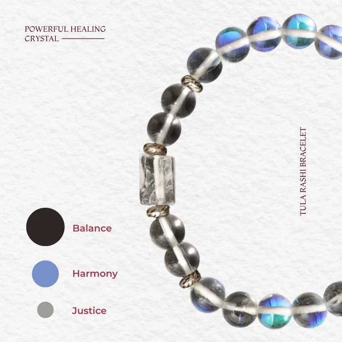 Rainbow Aura Stone Bracelet (Tula Rashi) Libra - view 5
