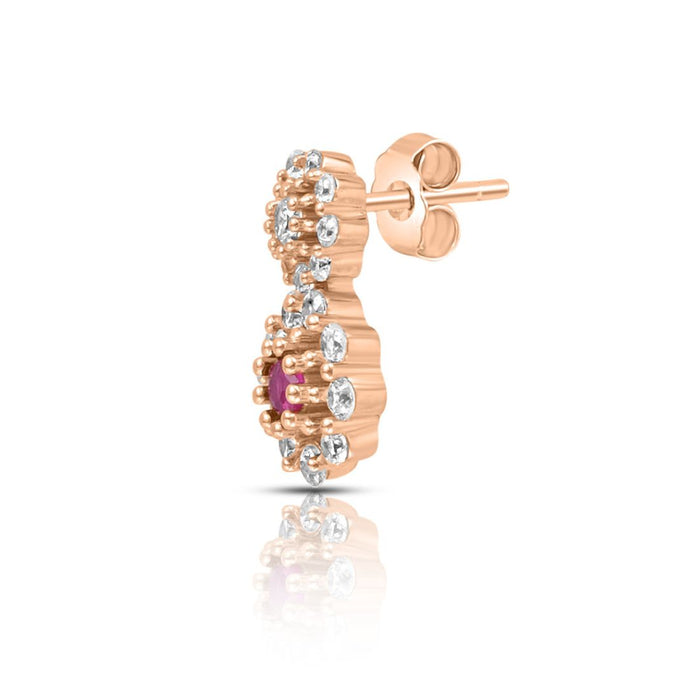 Ravishing Drop Rose Gold Plated 925 Sterling Silver Earrings