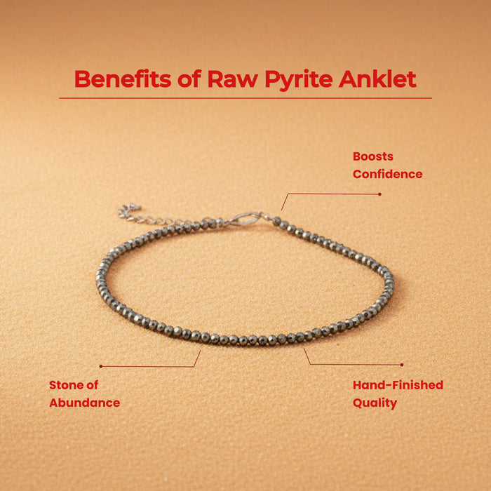 Raw Pyrite Anklet - view 4