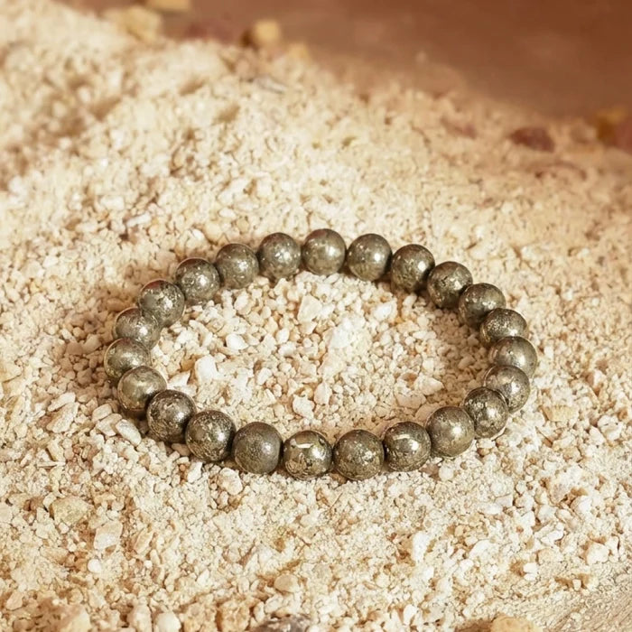 Raw Pyrite Bracelet | For Wealth, Confidence & Protection - view 2