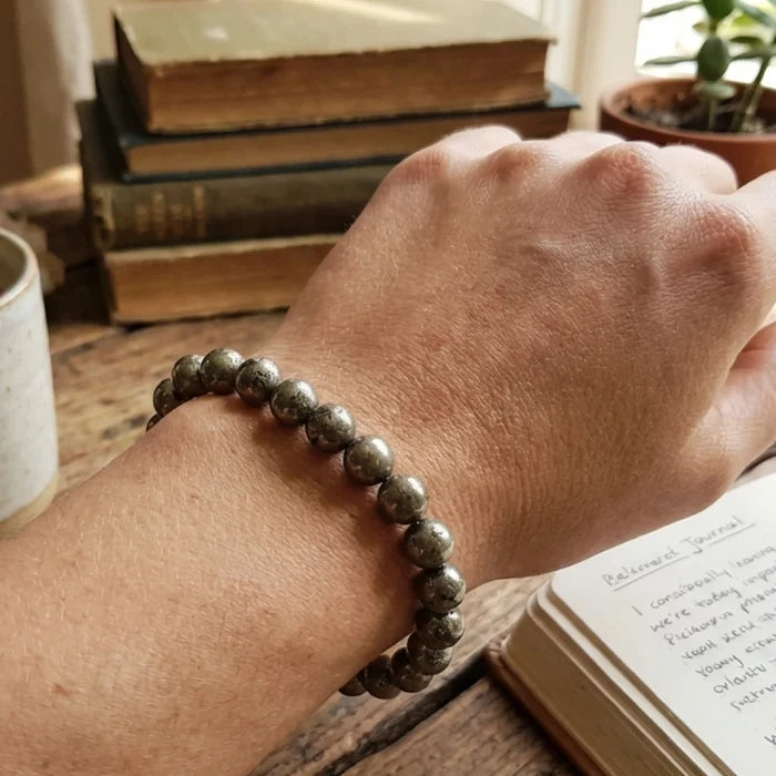 Raw Pyrite Bracelet | For Wealth, Confidence & Protection - view 4