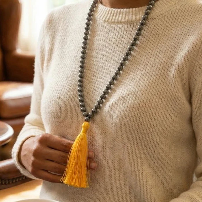 Raw Pyrite Mala - view 2