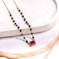 Rectangle Rose Gold Plated 925 Sterling Silver Mangalsutra