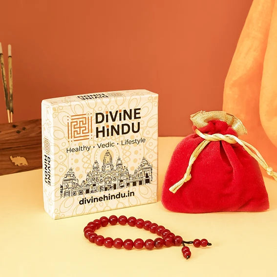 Red Aventurine Stone Bracelet by Divine Hindu