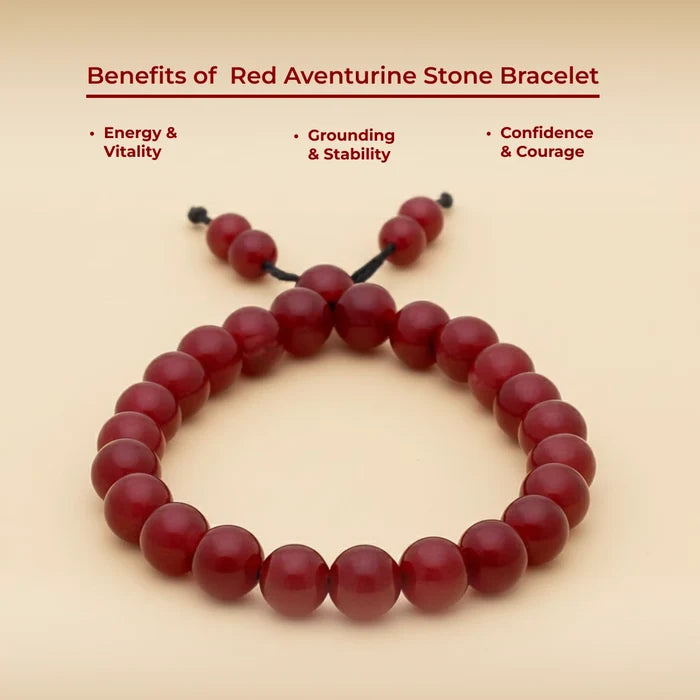 Red Aventurine Stone Bracelet - view 4