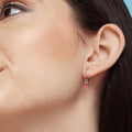 Red Drop in Decadence 925 Silver Stud Earrings