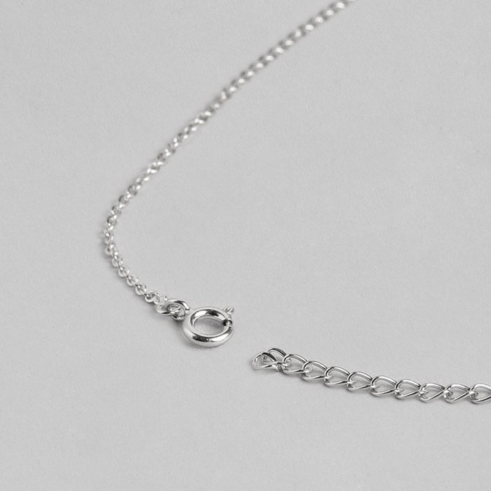 Red Love 925 Sterling Silver CZ Necklace