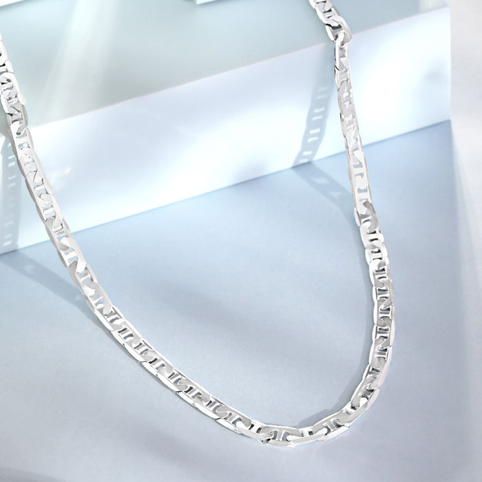Refined 925 Sterling Silver Men's Linked Chain