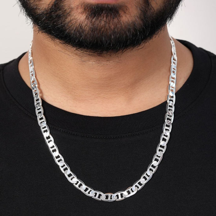 Refined 925 Sterling Silver Men's Linked Chain