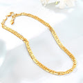 Refined 925 Sterling Silver Men's Linked Gold Plated Chain