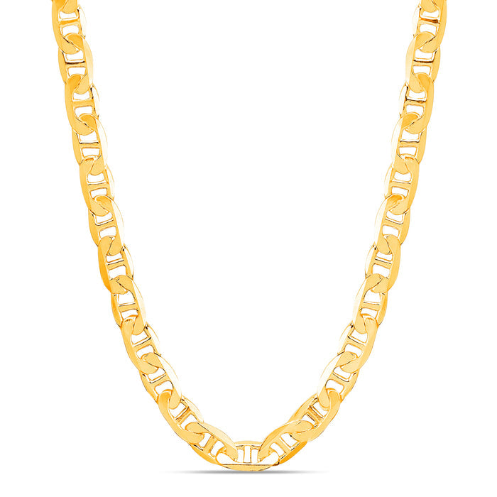 Refined 925 Sterling Silver Men's Linked Gold Plated Chain