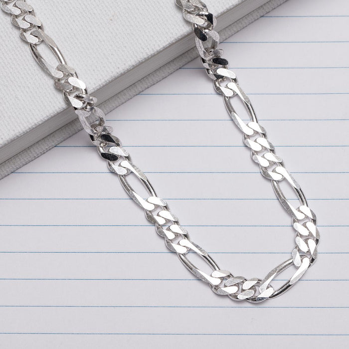 Refined Links Rhodium Plated 925 Sterling Silver Men's Chain