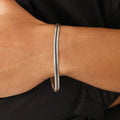 Refined Rhodium-Plated 925 Sterling Silver Men's Chain Bracelet (One Size)