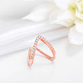 Regal Rose Rose Gold Plated 925 Sterling Silver Women's Vanki Ring