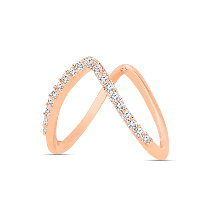 Regal Rose Rose Gold Plated 925 Sterling Silver Women's Vanki Ring