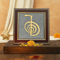 Reiki Healing Raw Pyrite Frame for Balancing Chakra