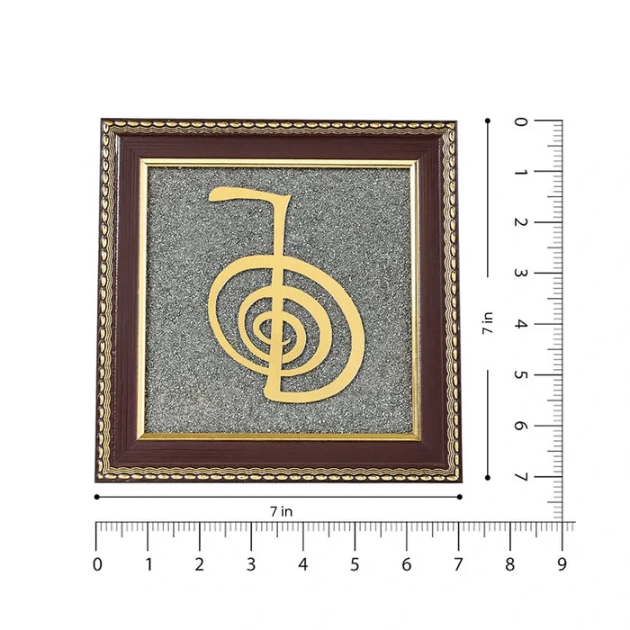 Reiki Healing Raw Pyrite Frame for Balancing Chakra - view 2