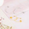 Rhodium & Gold Plated Duo Hoops 925 Sterling Silver Combo Earrings