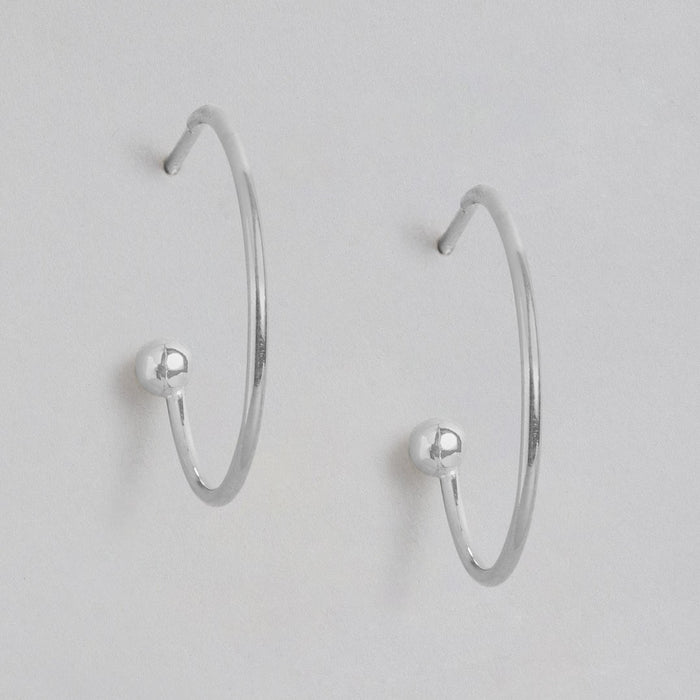 Rhodium & Gold Plated Duo Hoops 925 Sterling Silver Combo Earrings