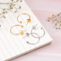 Rhodium & Gold Plating 925 Sterling Silver Earring Combo