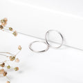 Rhodium Plated 925 Sterling Silver Hoops