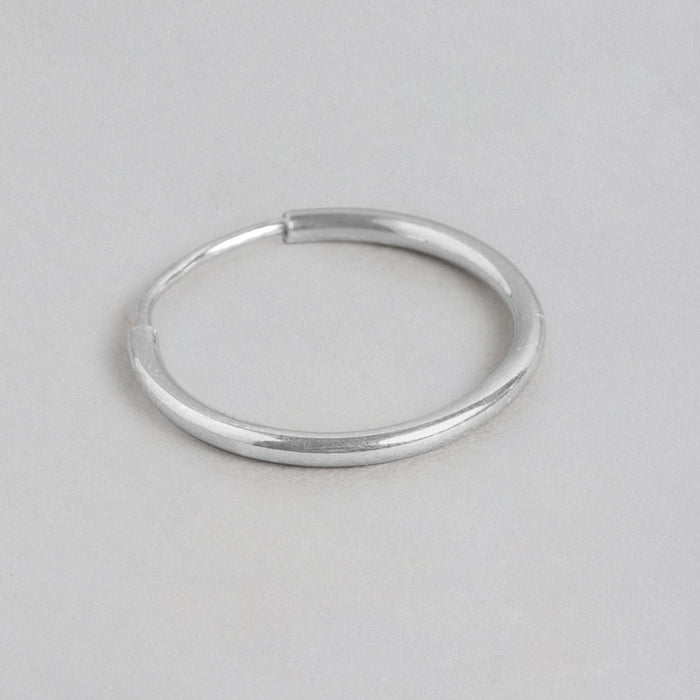 Rhodium Plated 925 Sterling Silver Hoops