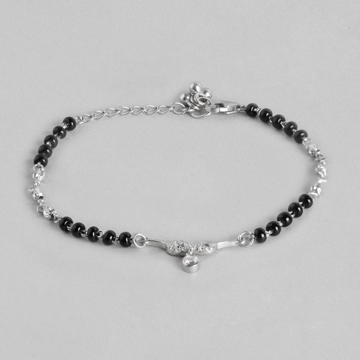 Rhodium Plated 925 Sterling Silver Mangalsutra Jewellery Set Combo