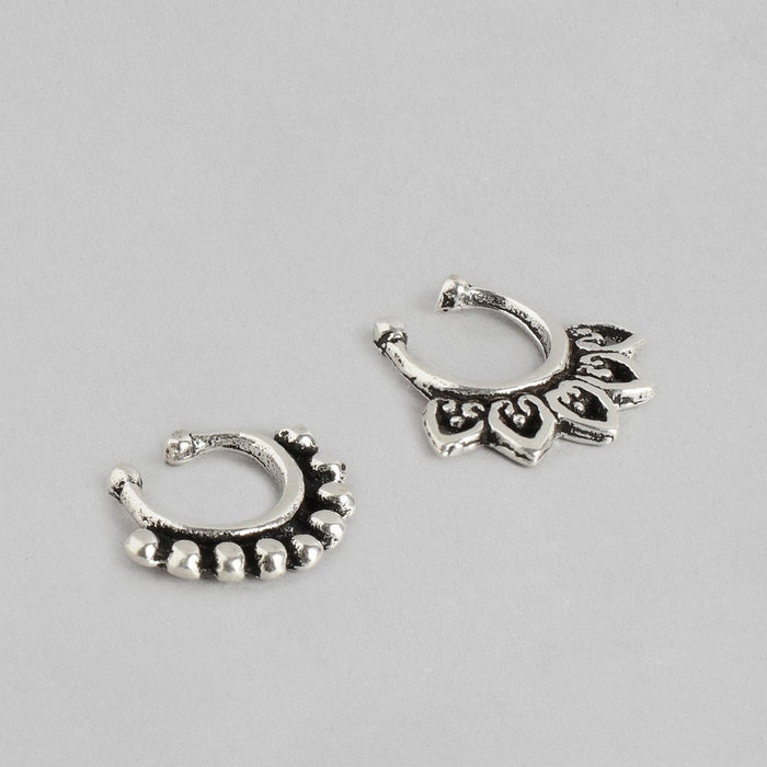 Rhodium Plated 925 Sterling Silver Septum Rings